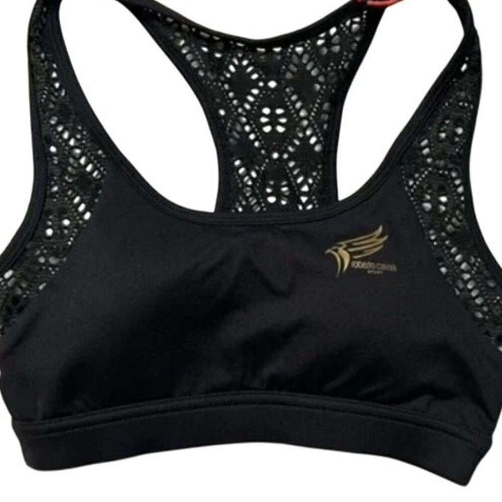 Roberto Cavalli Black Lace Trim Bra Small NWOT - Picture 2 of 2